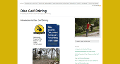 Desktop Screenshot of discgolfdriving.com
